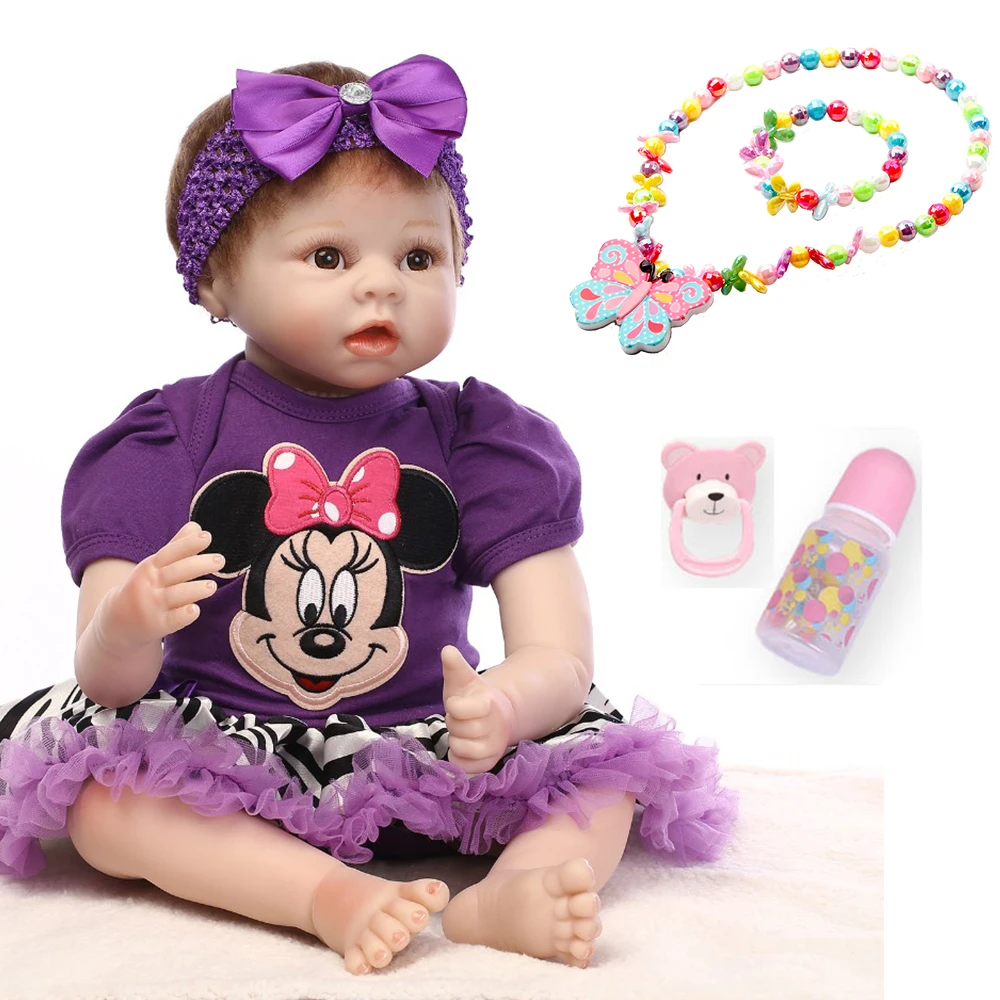 

Newest Girl Toys 55cm Soft Silicone Reborn Dolls l.o.l Surprises Baby alive Doll Reborn Vinyl bebe Boneca Reborn Doll For child