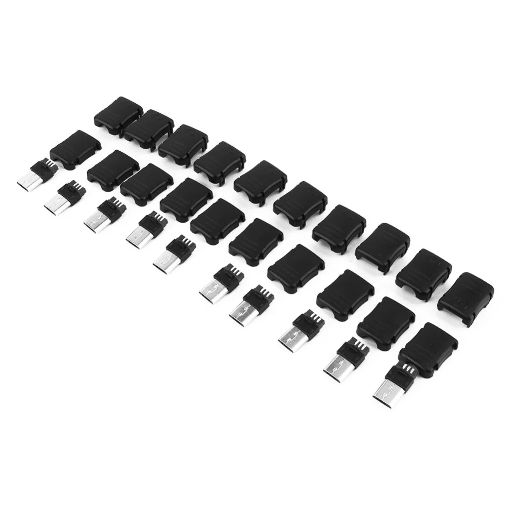 

10pcs/set MK5P 5 Pin Micro USB T Port Male Plug Socket Connector for DIY