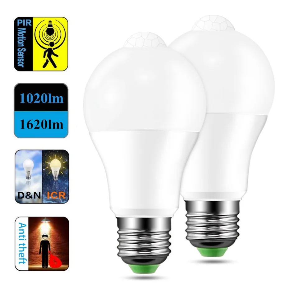 

LED lamp E27 LED Bulb B22 220V 110V 12W 18W Motion Sensor Bulb SMD2835 Lampada LED Spotlight Motion Sensor Lamp for Home Light