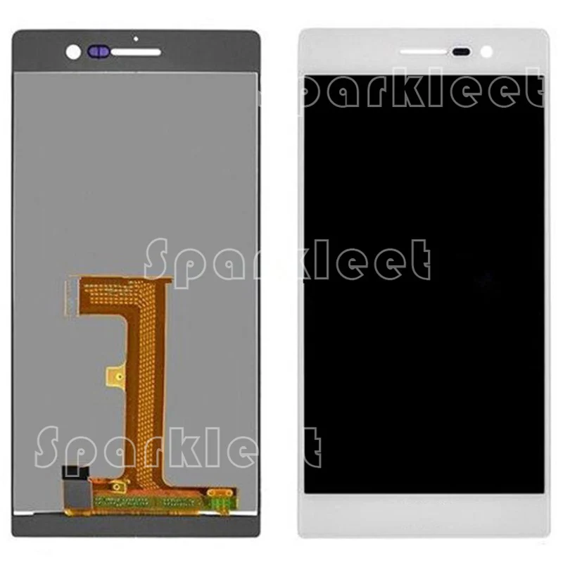 

Tested LCDs For Huawei Ascend P7 LCD Display +Touch Screen Digitizer Black&White Assembly Repair Parts Free Shipping