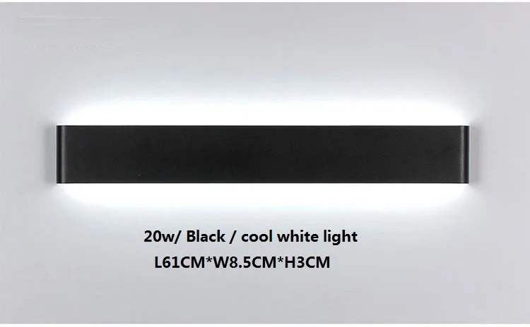 Современный 24 см-111 см длинные Алюминий светодиодный настенные светильники для гостиная; ванная комната в качестве украшения осветительная арматура для светильника