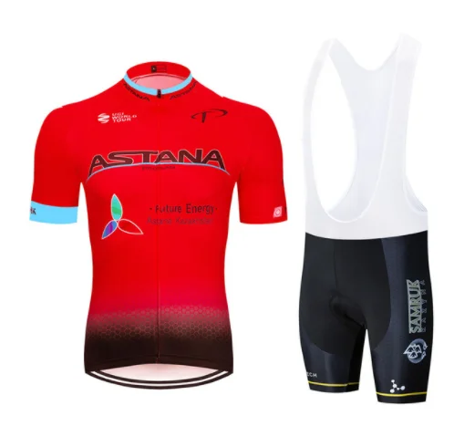 Pro Team Zomer ASTANA Wielertrui набор Ropa Ciclismo Hombre Kleding 12D Bib Broek Ademend Fietsen наборы Fiets Maillot - Цвет: Pic Color