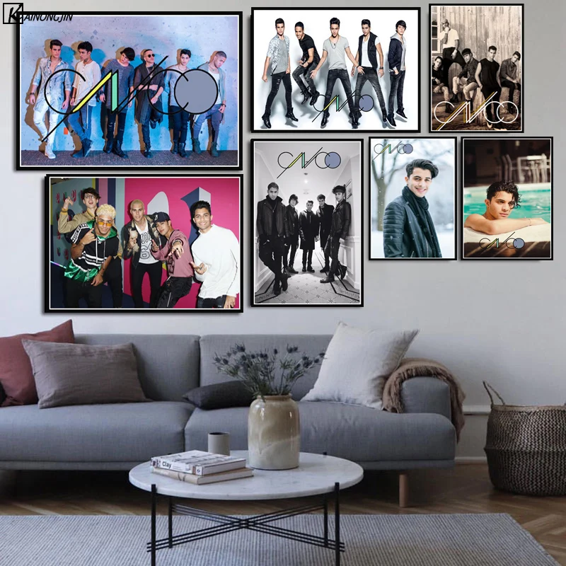 

CNCO Poster Wall Art Pop Music Group Singer Stars Canvas Painting Posters and Prints Room Decorative Home Decor