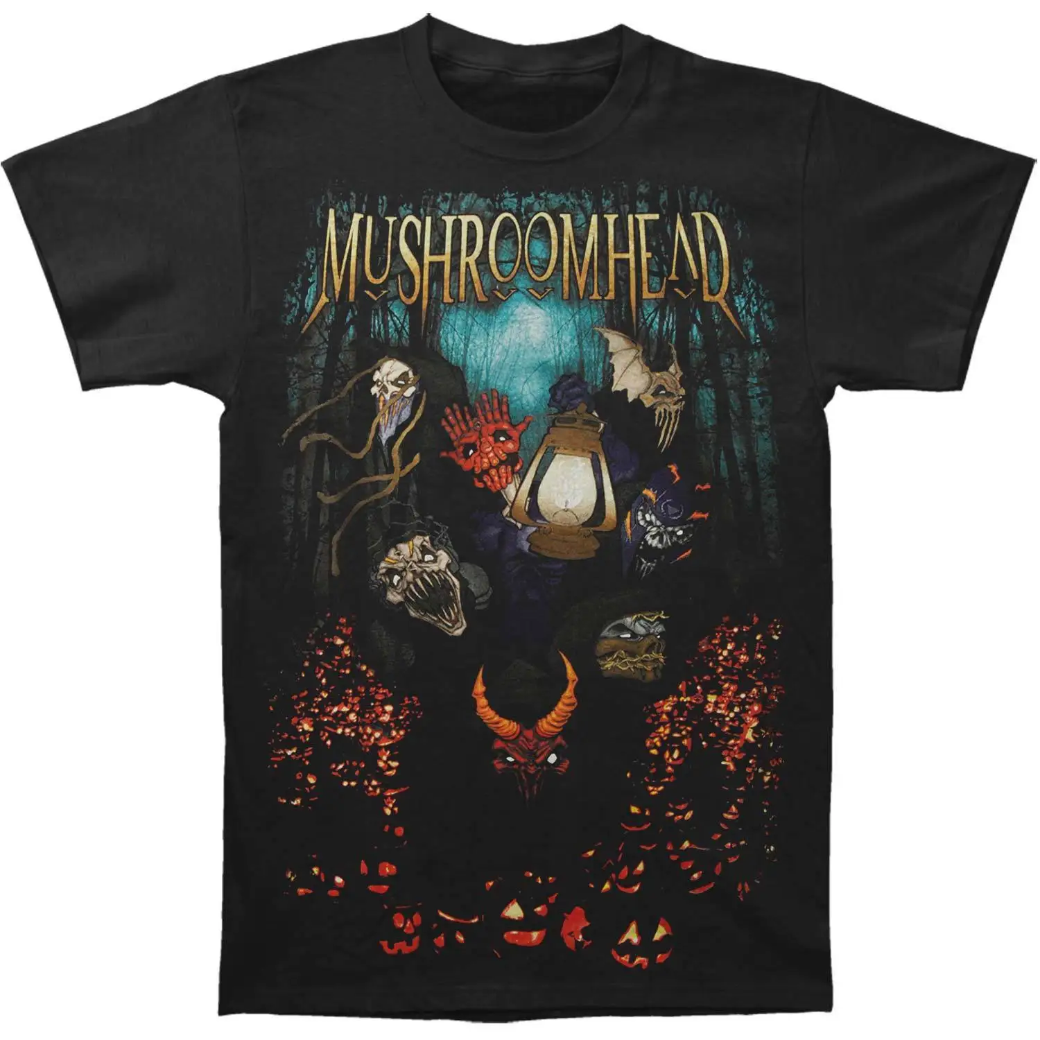 

Mushroomhead Men's Halloween 2016 Tour Black T-shirt Black Print T-Shirt Men Harajuku top tee