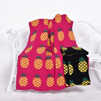 

90x110cm/110x130cm Pineapple Knitted Blanket Adults Sofa Throw Blankets Bedspread for Newborn Baby Toddler Swaddle Kids Bedding