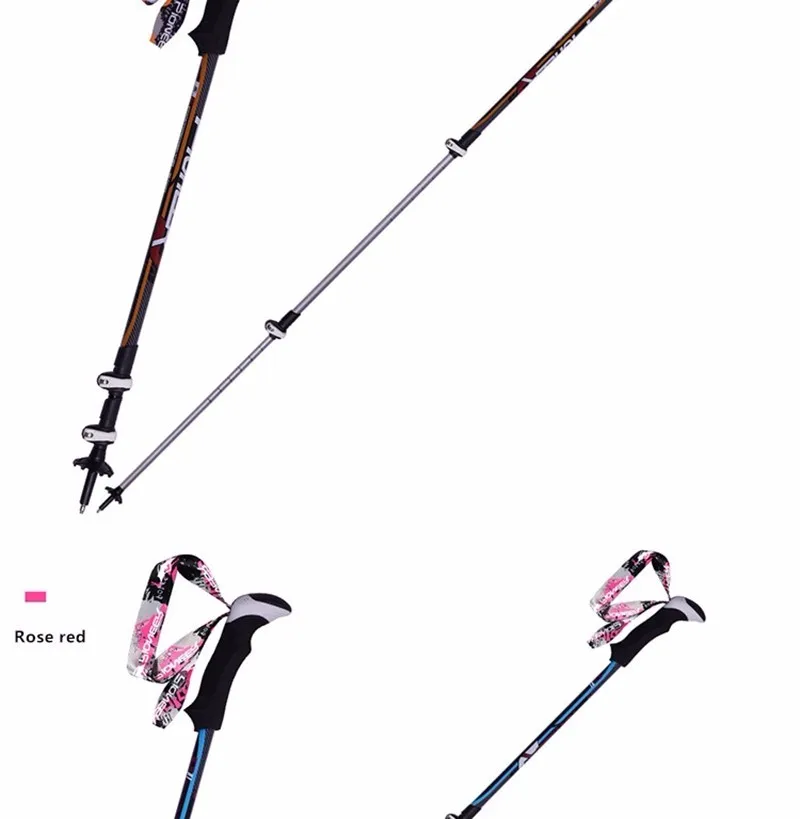 2 упаковки треккинговые походные палки Телескопические скандинавские палки альпеншток регулируемые противоударные алюминиевые трости для ходьбы