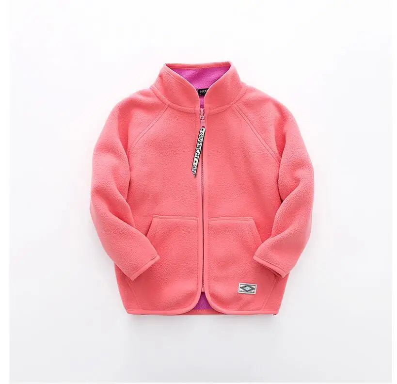 Новое осенне-зимнее пальто для малышей флисовая куртка для мальчиков и девочек модная детская верхняя одежда детская теплая одежда разных цветов - Цвет: Лаванда