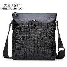 FEIDIKABOLO сумка на плечо для мужчин из натуральной коровьей кожи сумка-мессенджер с клапаном Маленькая мужская сумка через плечо для мужчин кожаные сумки