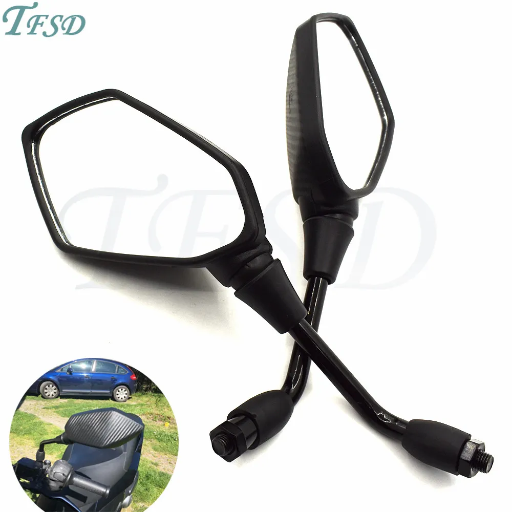 

Universal color carbon fiber 10MM motorcycle off-road vehicle motorbike side mirror rearview mirror for YAMAHA YZF R25 YZF