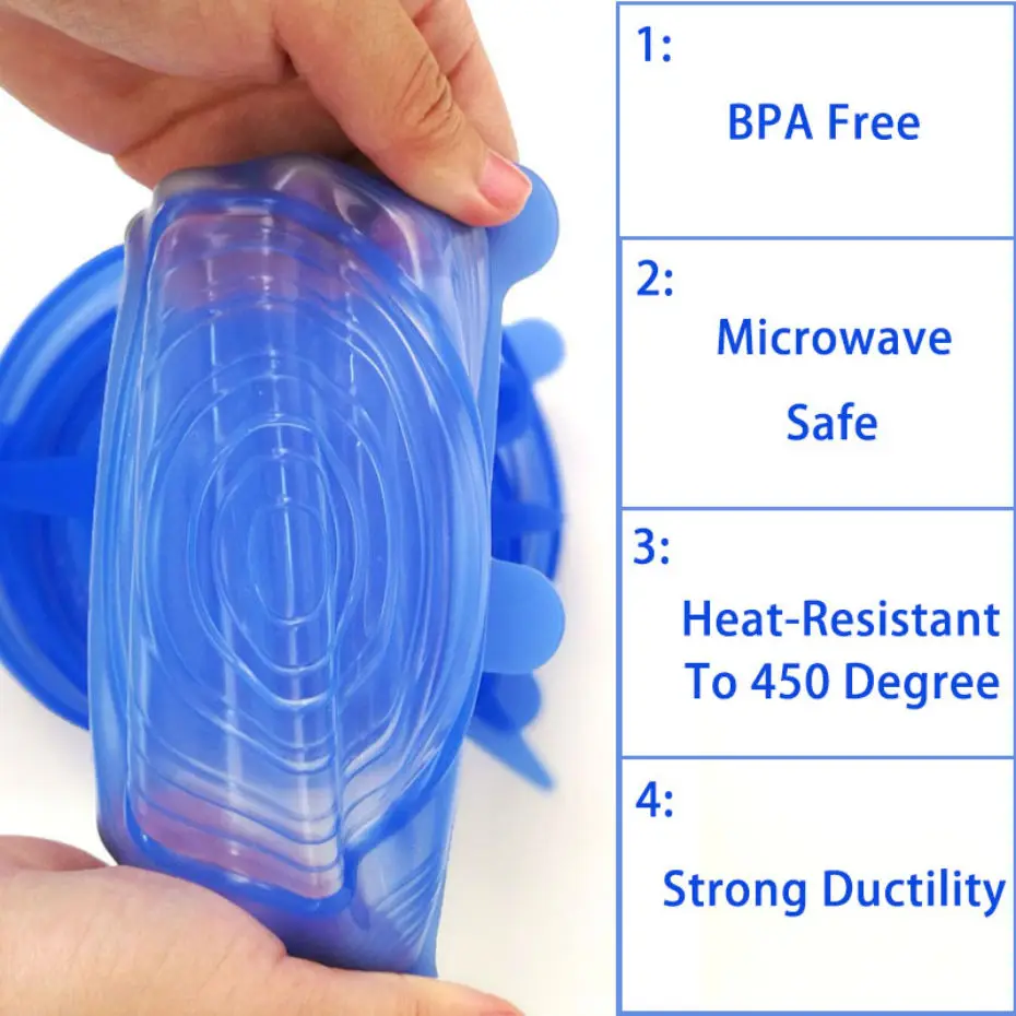 Постельное белье герметичная емкость эластичная обертка Крышка Чаша Крышка силиконовая крышка сковорода Универсальная мягкая силиконовая крышка