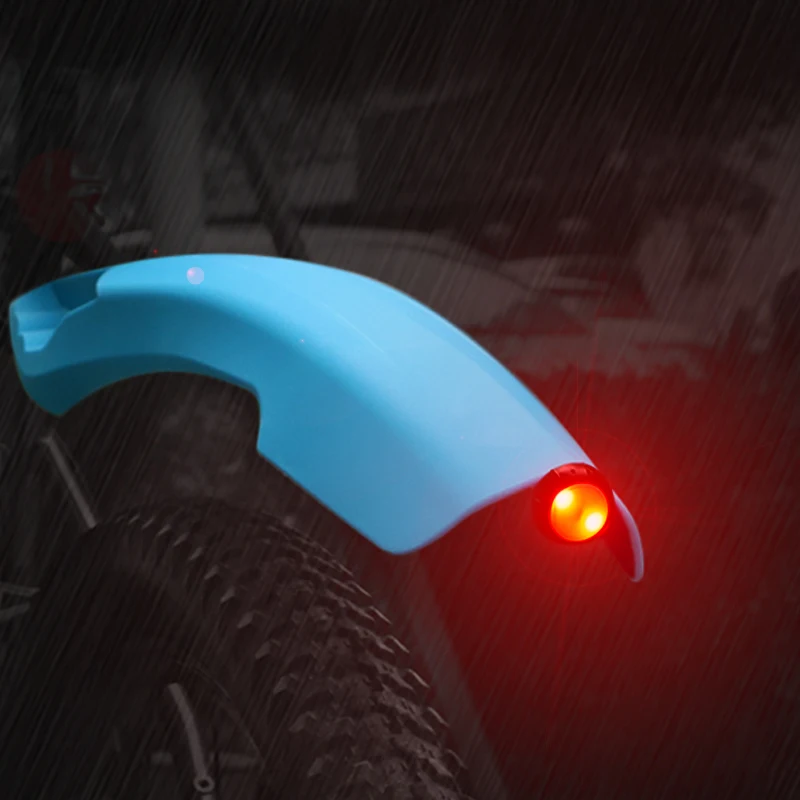 

WHEEL UP Flectional Bike MTB Front Rear LED Mudguard Set Bike Bicycle Fender plastic Quick Release Cycling Taillight Fenders