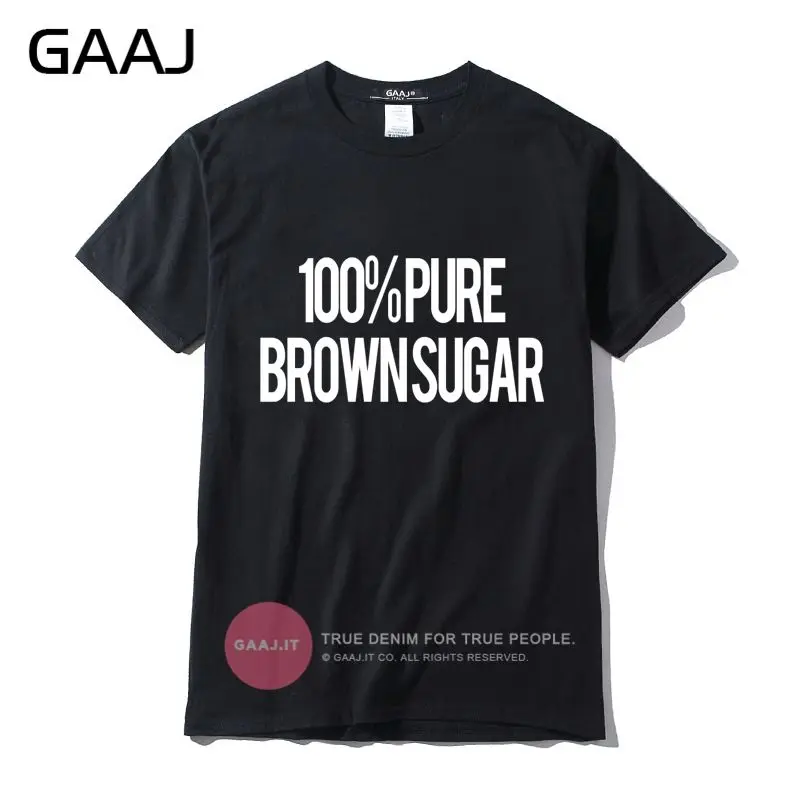 Женская футболка « чистый коричневый сахар», топы с буквенным принтом, женская футболка, однотонная Повседневная облегающая Дизайнерская одежда, футболка с коротким рукавом - Цвет: Black