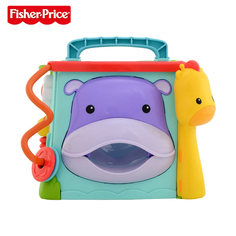 Fisher Price, оригинальная брендовая обучающая игрушка, играй и обучай, куб для активного отдыха, обучающие игрушки для малышей, мобильный подарок для детей на день рождения