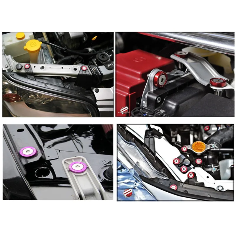 Enmoo 20 Pezzi In Alluminio Billet Parafango Paraurti Rondella Bullone Vano Moto - Foto 5