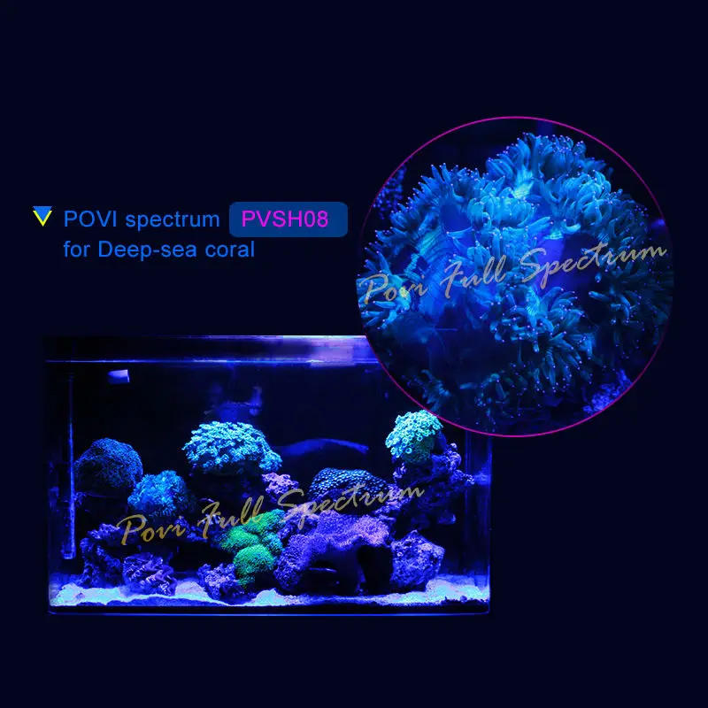 POVI 100W70W50W30W LED coral Аквариум лампы для коралловых Легкая Установка fish tank освещения