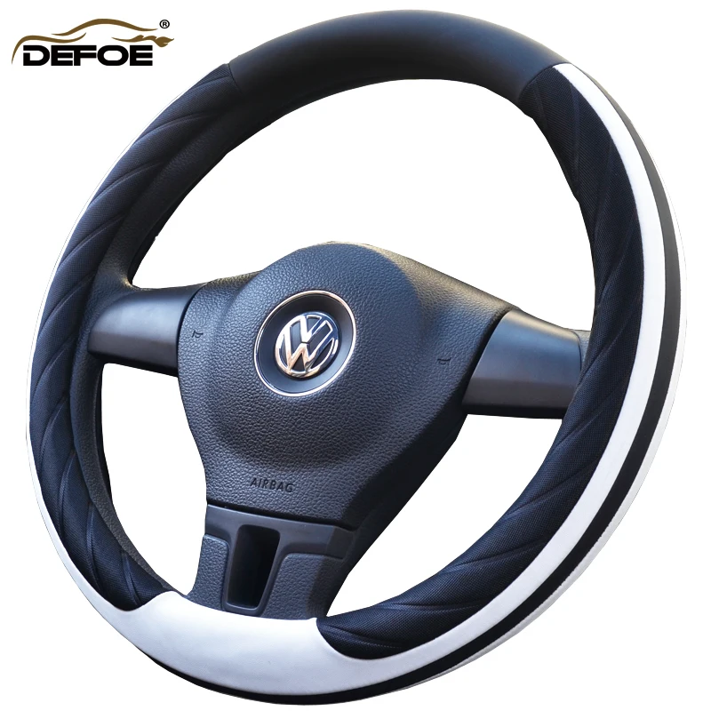 New style car steering wheel cover Fashion anti slip car steering wheel cover Micro Fiber Leather material four seasons use 38cm New style car steering wheel cover Fashion anti slip car steering wheel cover Micro Fiber Leather material four seasons use 38cm