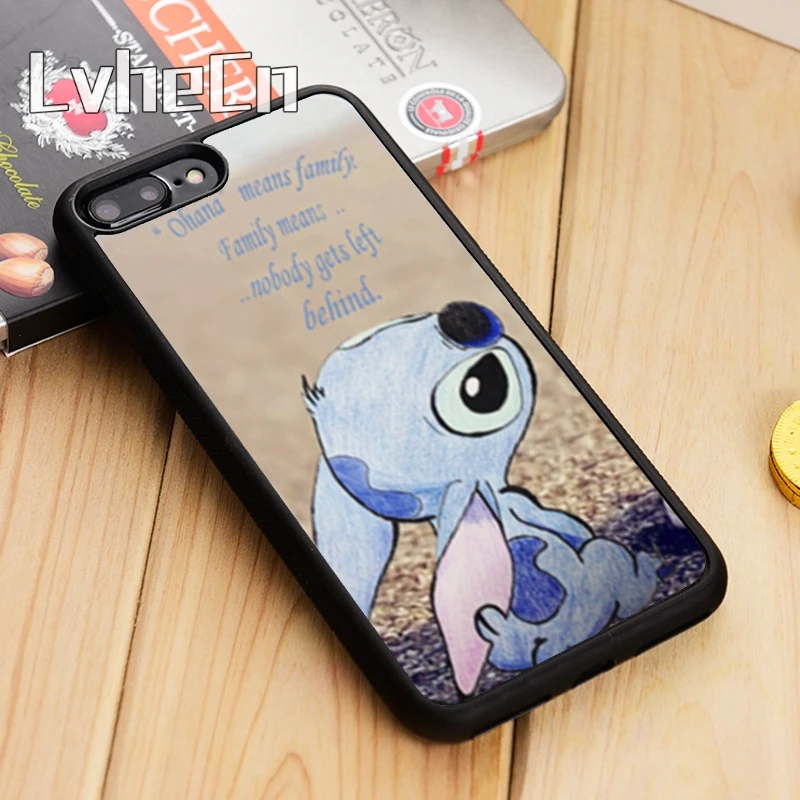 

LvheCn cute cartoon Lilo Stitch Hard Phone Case Cover For iPhone 4 5 5s SE 6 6s 7 8 10 X Samsung Galaxy S5 S6 S7 edge S8 S9 plus