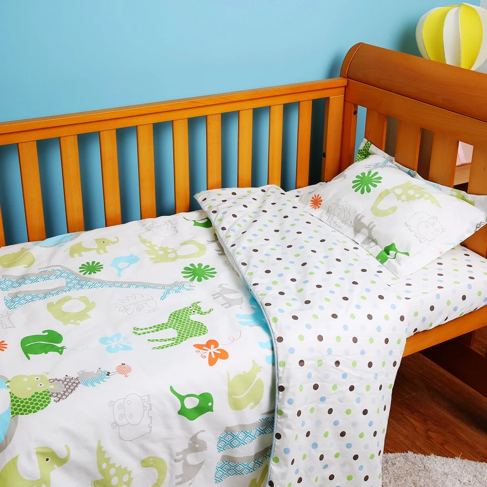 Комплект постельного белья i baby из 5 предметов для детской кроватки милые сафари с