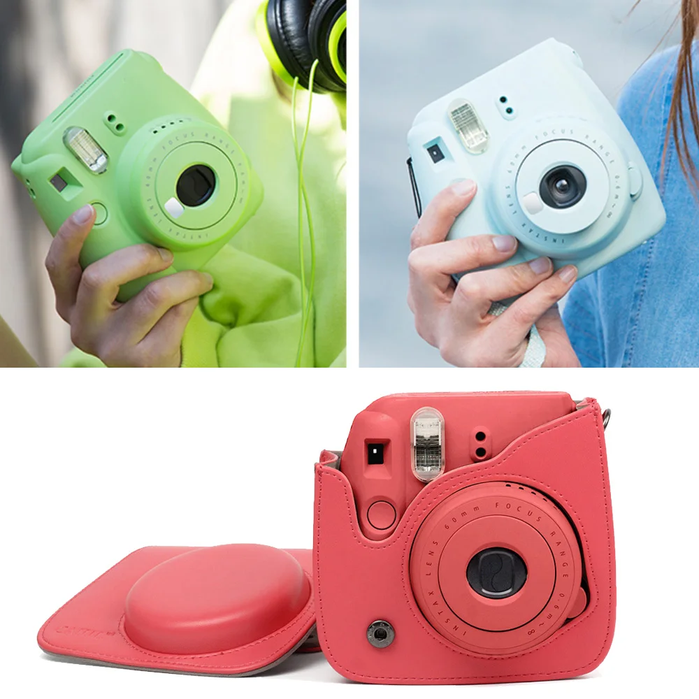 Чехол для цифровой камеры Besegad из искусственной кожи защитный чехол Polaroid Fujifilm Instax