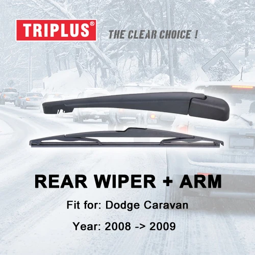 Rear Wiper Arm with Blade Compatible for Dodge Caravan (2008 2009) 1Set