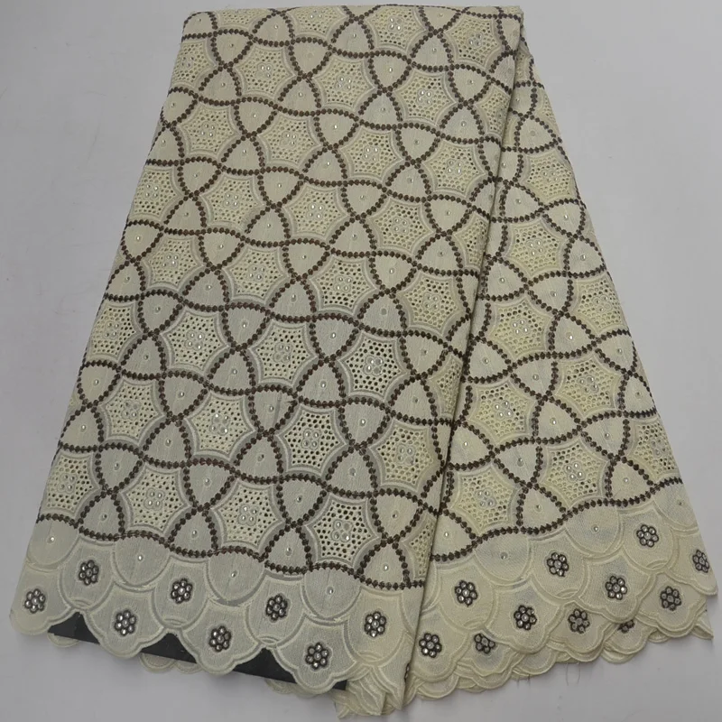 

Free shipping (5yards/pc) high grade Swiss voile lace elegant embroidered African dry cotton lace fabric for party dress CLP270