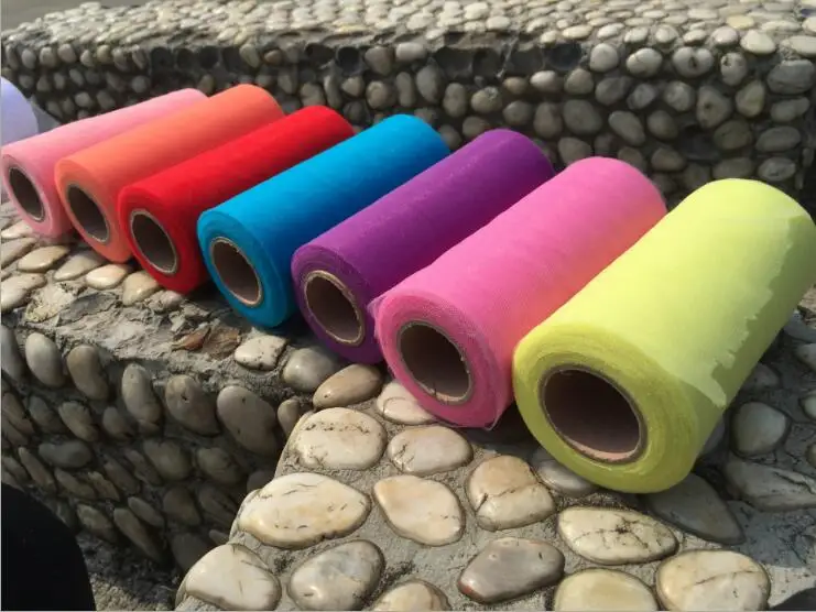 

15cm 25 Yard Organza Fabric Roll DIY Artificial Flowers Wedding Car Birthday Decoration Tulle Rolls Pom Poms Party Gift