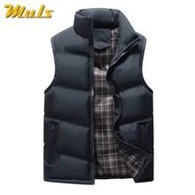 MuLS брендовый мужской жилет, пальто, мужская куртка без рукавов, пальто, топ, сохраняющий тепло, уплотненный пуховый жилет, верхняя одежда для мужчин размера плюс 4XL, Прямая поставка