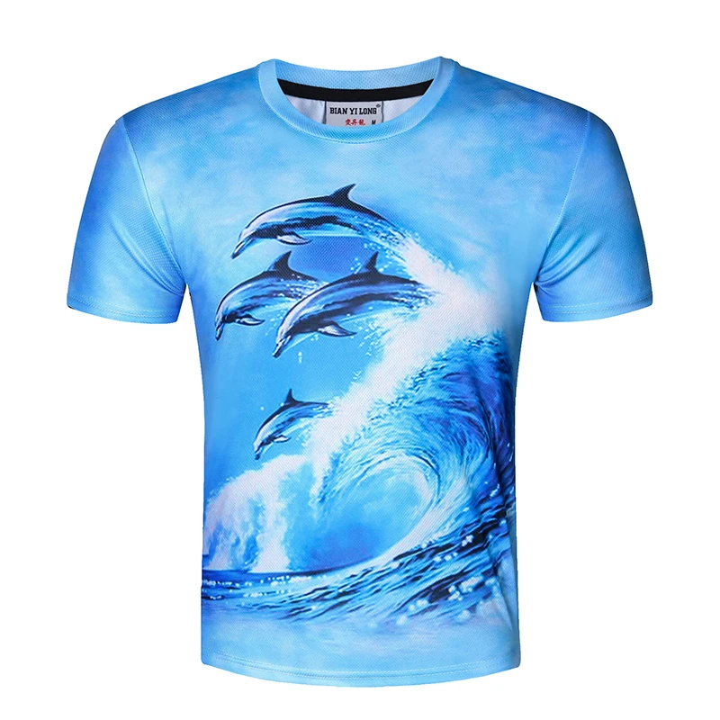 

New Stylish dolphins Print T-shirt Men/Women Brand Tshirt Fashion 3d T shirt Summer Tops Tees Plus Size M-5XL