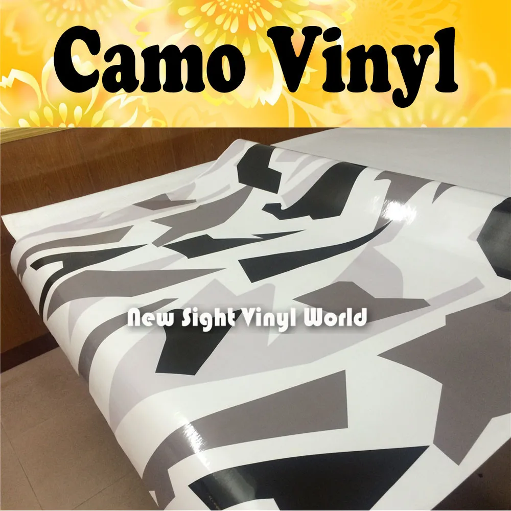 Arctic Dazzle Camo Vinyl Wrap Snow Camouflage Film Air Drain For Vehicle Wraps Size:1.50*30m/Roll | Автомобили и мотоциклы