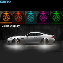 Универсальный многоцветный 4 шт./лот Автомобильный светодиодный светильник для колес и шин декоративная форма для бровей атмосферная вспышка лампа 3 режима автомобильный светильник s