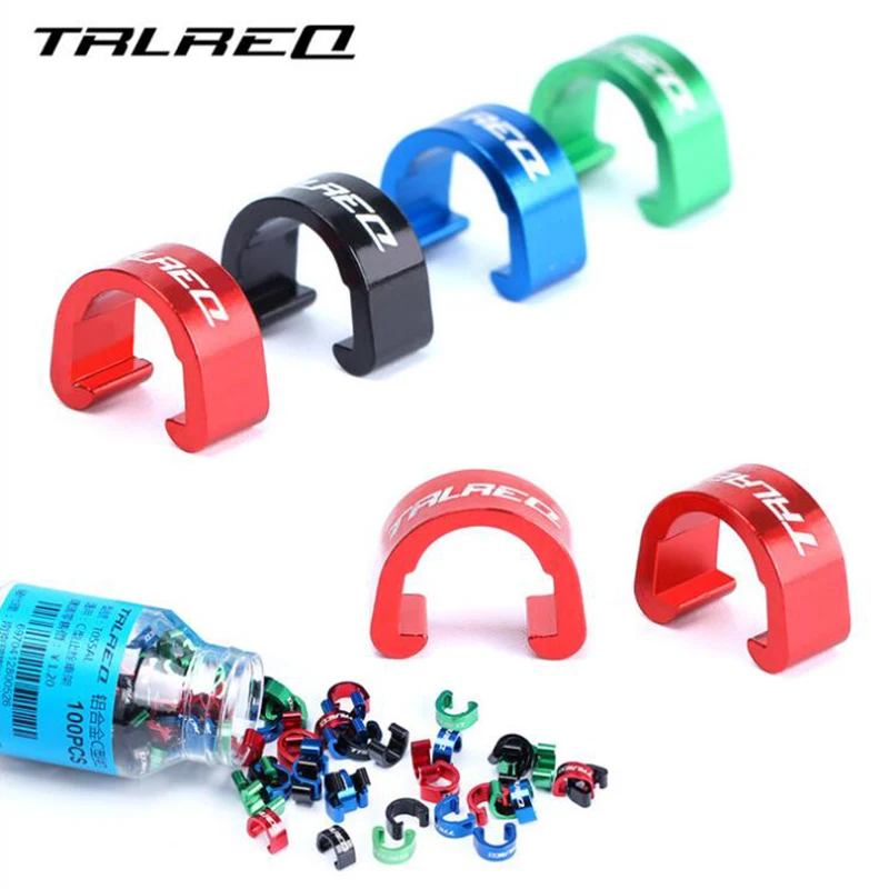 60 pcs Cycling Bike Brake Cable Guides Clips Bicycles Gear Shift Line