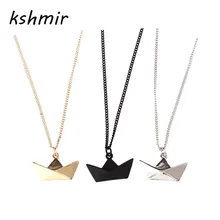 Kshmir Классическая мода простой оригами лодка короткая цепочка ожерелье ключица