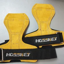 Тяжелая подъемная перчатки из натуральной кожи желтого цвета сверхмощные ремни Альтернативная сила подъемные крюки лучшие запястья обертывания