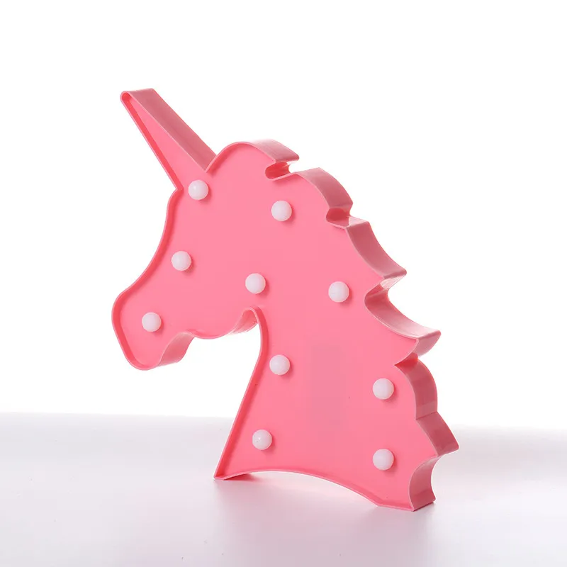 يونيكورن LED ليلة أضواء الدافئة الأبيض الإضاءة غرفة نوم الطفل غرفة مكتب الجدول خزانة الديكور مختلفة اللون بمثابة هدايا