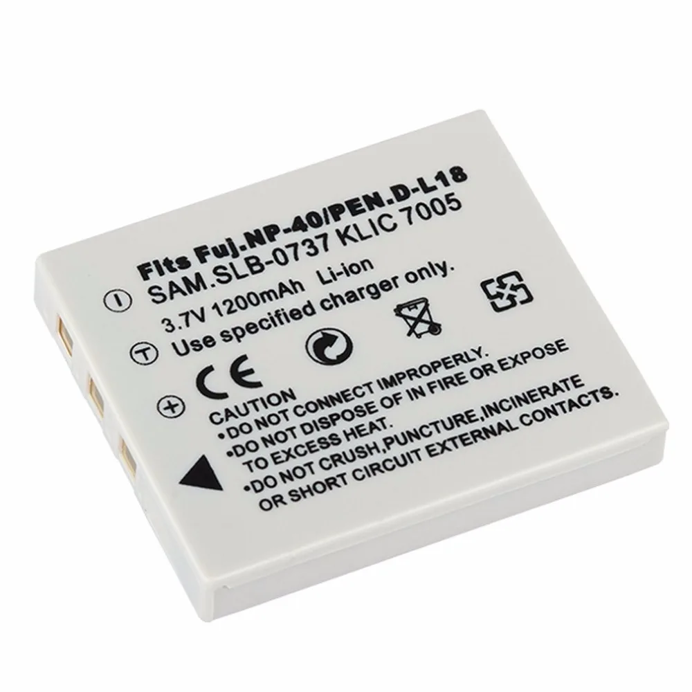 1200MAH 3.7V Rechargeable Li ion Battery Replacement Camera Battery