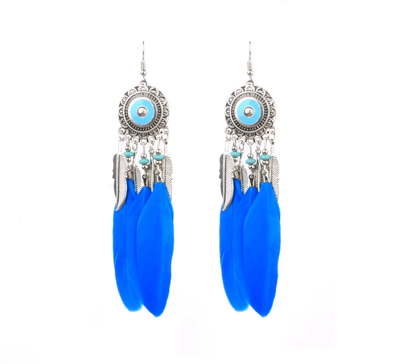 Feather Leaf Tassel earrings (6)