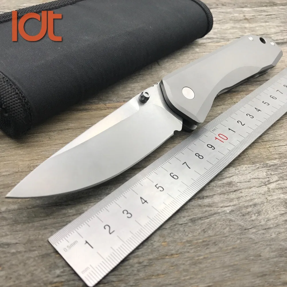 LDT 761 Double Ball Bearing Tactical Folding Knife S35VN Blade Titanium