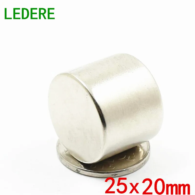 

LEDERE 2Pcs 25x20 mm Strong Round Magnets 25x20 25mm*20mm Rare Earth Neodymium Permanent Magnet Powerful Magnet 25mm x 20mm
