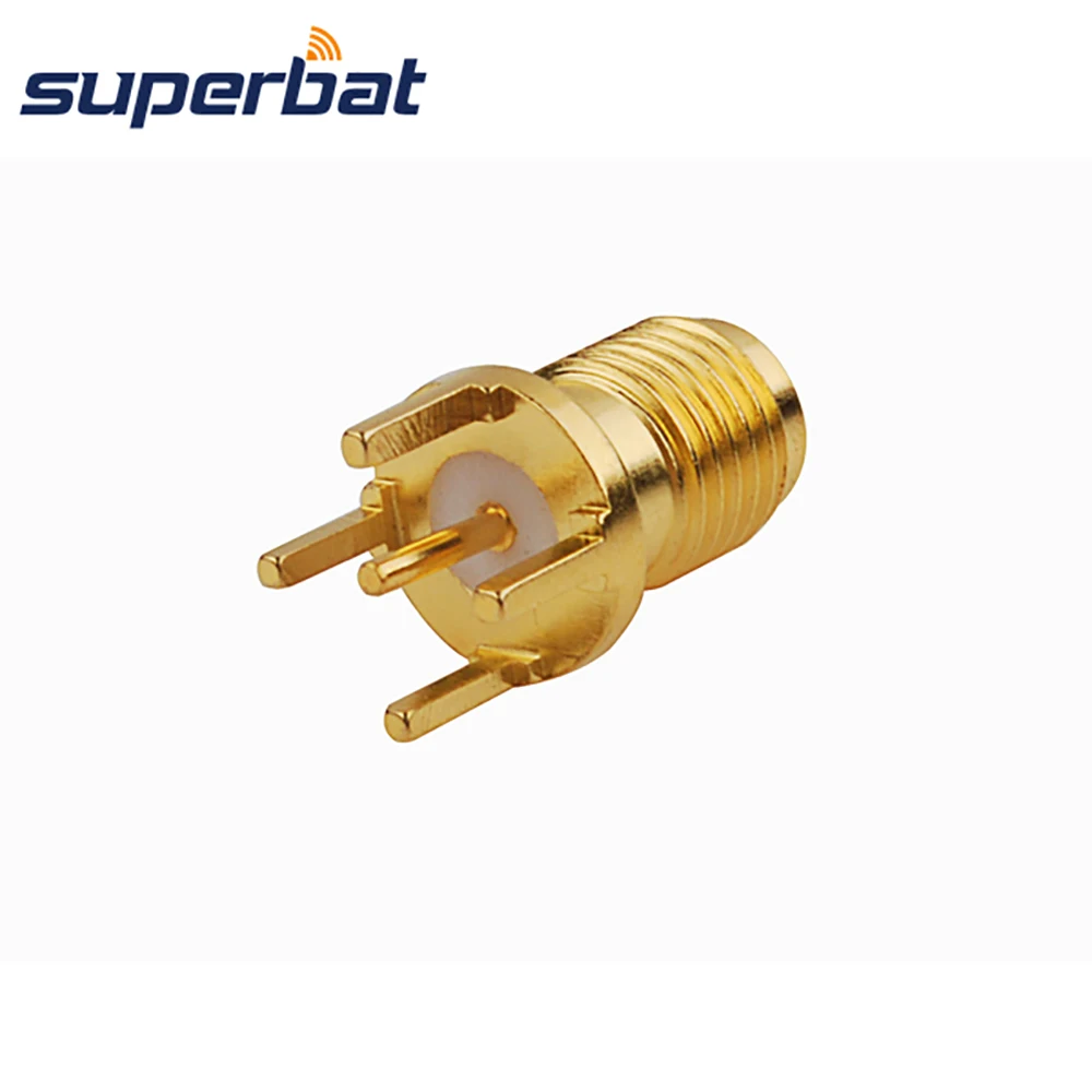 Female SMA RF Coaxial Connector for PCB Mount
