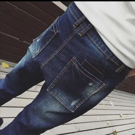 Индивидуальность мужские джинсы девять очков джинсы тренд литературных мужских брюк Ln Лето 28-36
