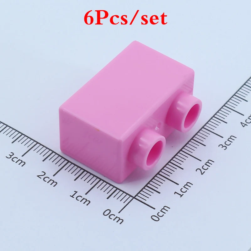 6pcsset 1X2 Thick Bricks Diy Big Size Building Blocks Bulk Accessories Compatible LegoING Duploed Toys For Children Educational Gift (13)