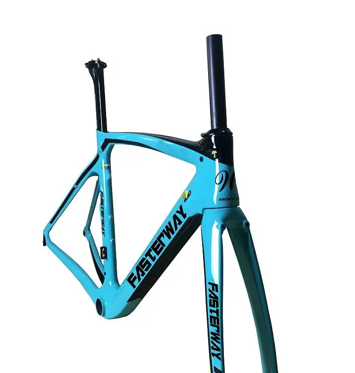 Excellent disc brake fasterway XR4 celeste blue with black carbon road frame bike frameset:carbon bike Frame+Seatpost+Fork+Clamp+Headset 1 Excellent disc brake fasterway XR4 celeste blue with black carbon road frame bike frameset:carbon bike Frame+Seatpost+Fork+Clamp+Headset 1
