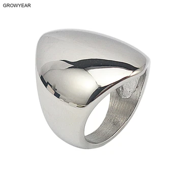 Anelli in acciaio inossidabile color argento a forma di scudo per le donne Taglia 8 6 5 10,5 11 9 7 Anelli regalo gioielli di moda all'ingrosso