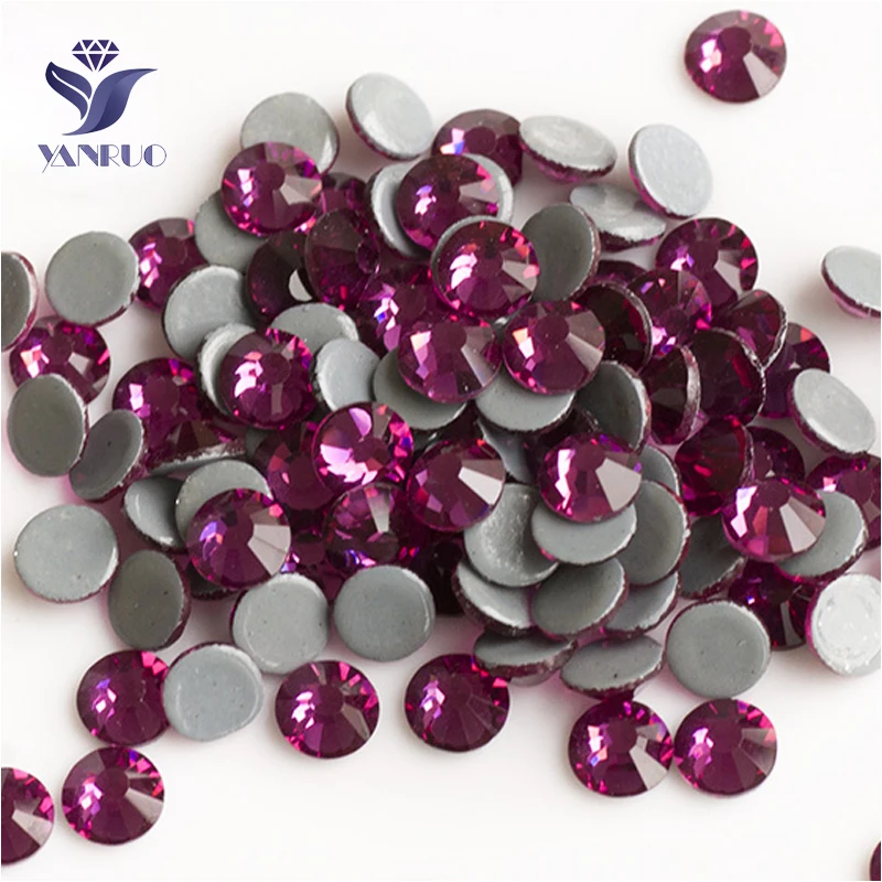 YANRUO 2058HF SS20 фуксия 1440 шт. хрустальные камни стразы Горячая фиксация плоская задняя