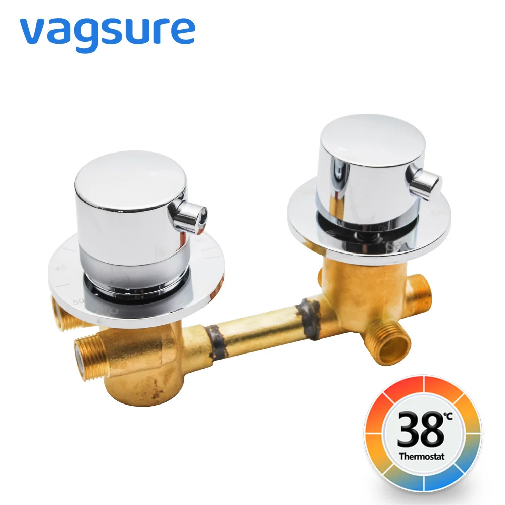 Robinet mitigeur thermostatique de douche, en laiton, avec inverseur, à sortie d'eau par 2/3/4/5 voies, pour cabine de douche