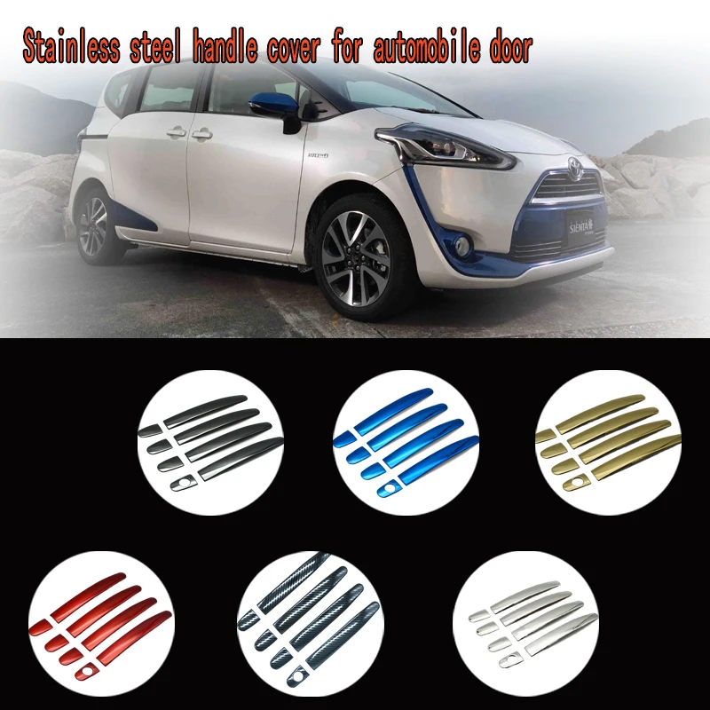 

Car door handle cover stainless steel Chrome decorative sticker For Toyota Voxy / Porte / Sienta / Noah 2011-2016