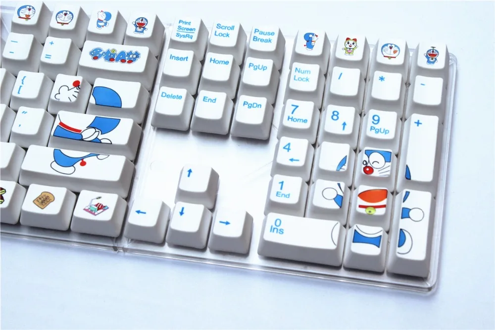 Doraemon 108 ключ Вишневый профиль PBT толстый keycap краситель-сублимированный Cherry MX Переключатель Keycap механическая клавиатура keycap