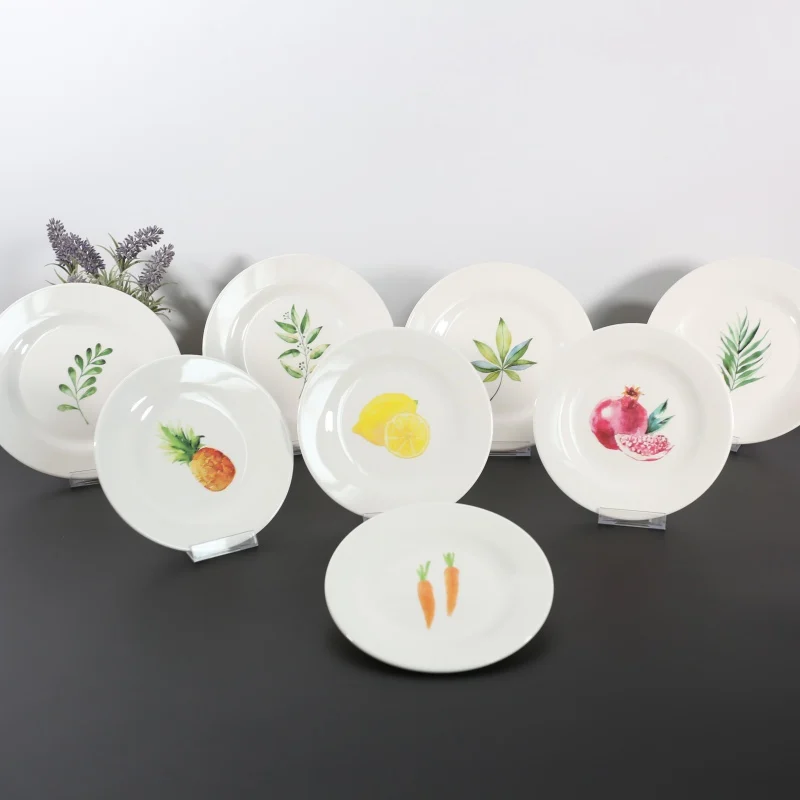 

Round Breakfast Plate Nordic Style Tableware Western Beef Dishes Dessert Simple Creative Home Disc Dinner Plate