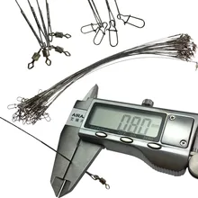 30 шт., 32 см, 25 см, 35 фунтов, рыболовная леска, стальной провод, лидер, с роликовыми Вертлюгами, Duo-Lock, оснастка, рыболовные аксессуары, серебряный поводок