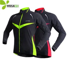 WOSAWE Windproof Waterproof Cycling jacket Long Sleeve Jersey Winter Autumn Warm Up Clothing Cycling Wear Reflective Jackets  